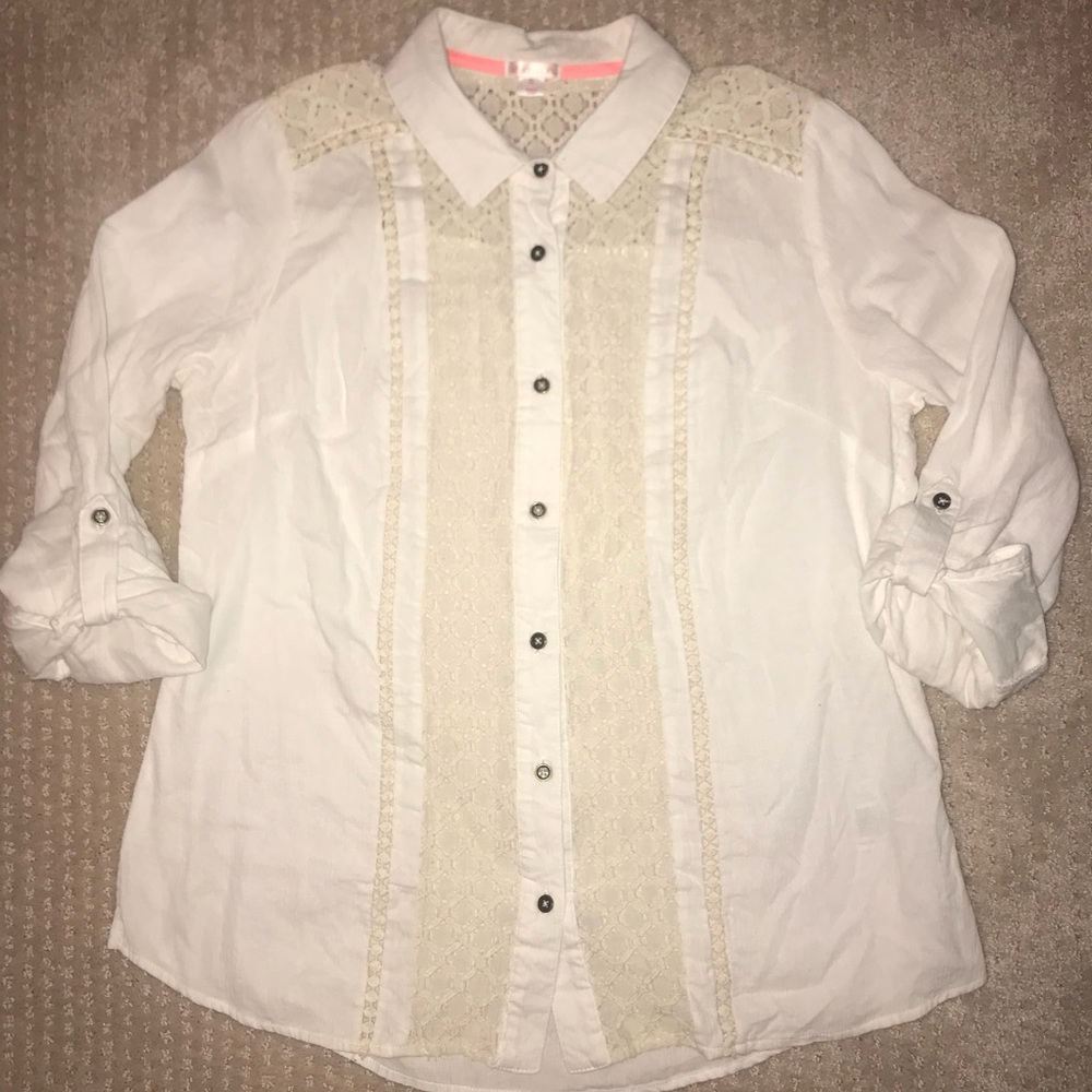 NWOT COTTON W/Lace Top
